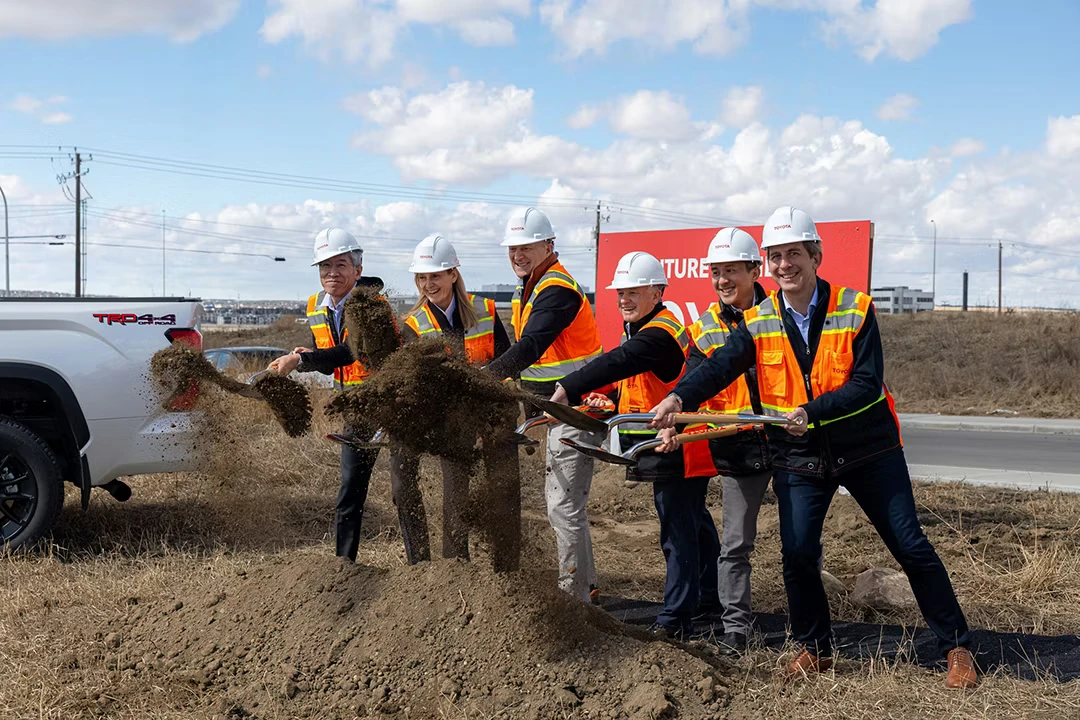 Toyota groundbreaking Alberta Parts Facility