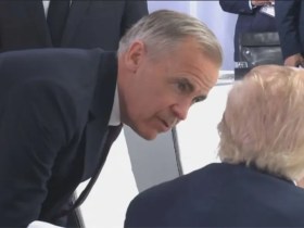 Mark Carney and Donald Trump at the G7 Summit