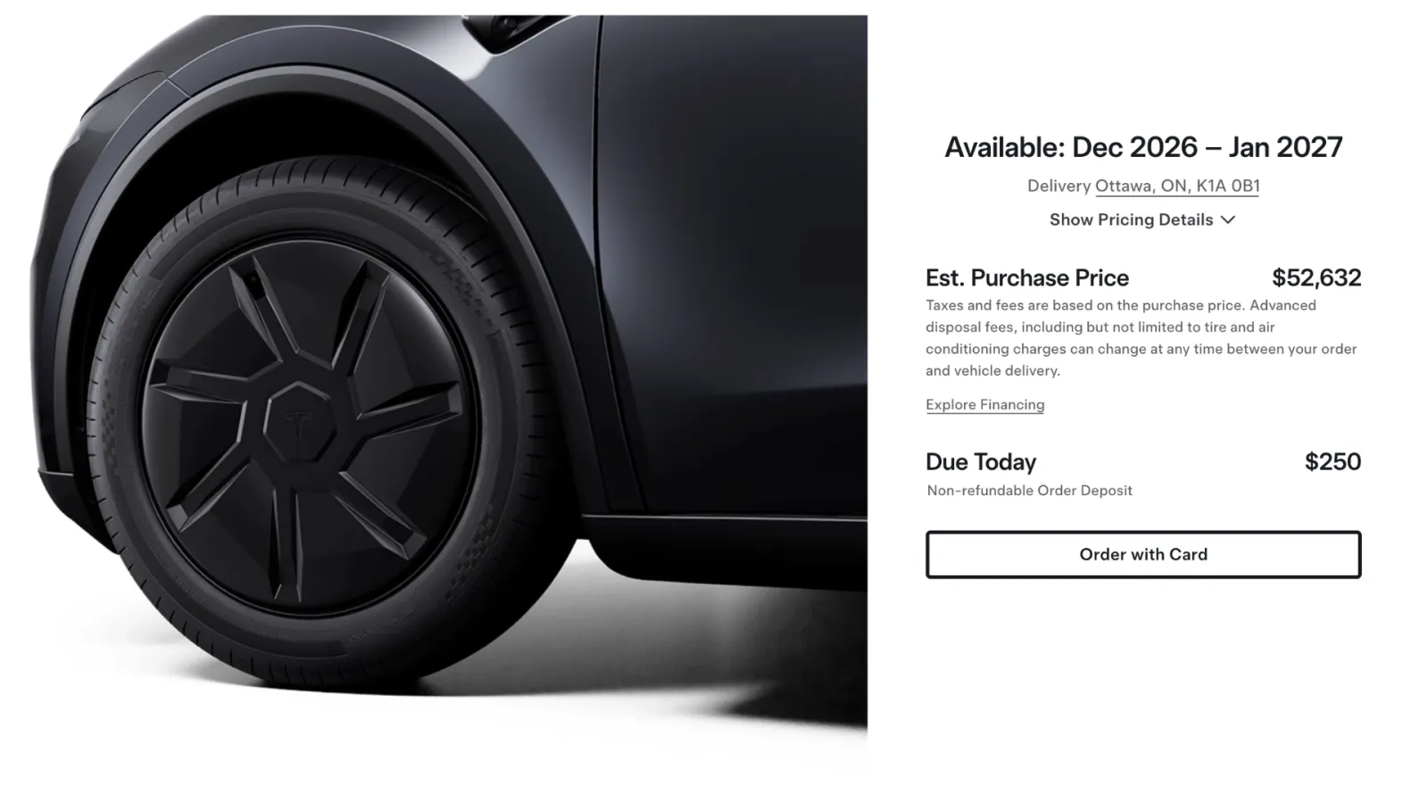 Tesla Model Y Canada